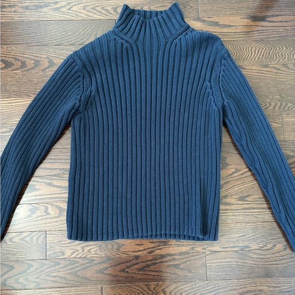 Gap Heavyweight Vintage Turtle Neck Winter Navy Blue Size Medium Used - Picture 4 of 5